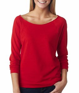 Next Level - 6951 Terry Raw-Edge 3/4-Sleeve Raglan