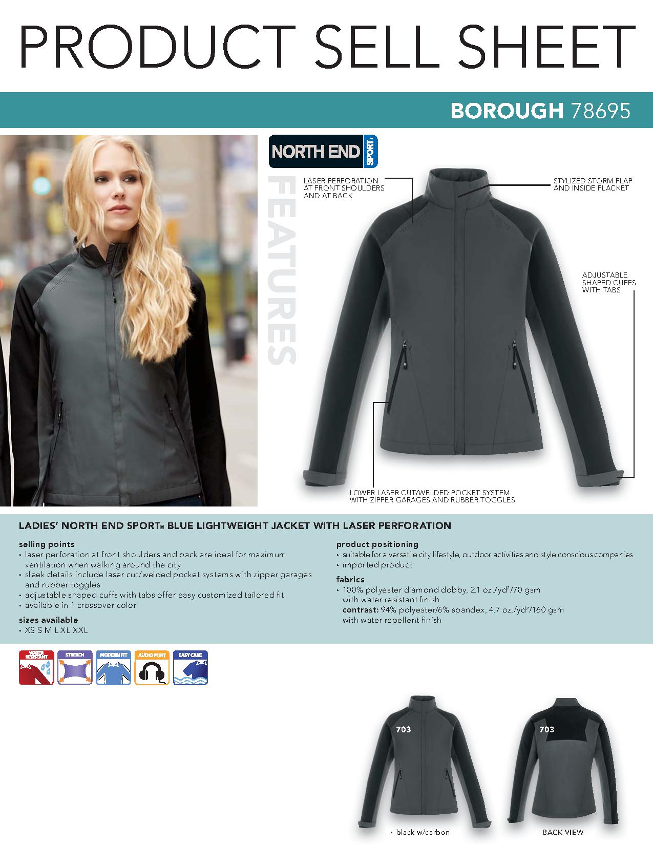 Ash City Lightweight 78695 - Borough Ladies' Lightweight Jacket With Laser Perforation
