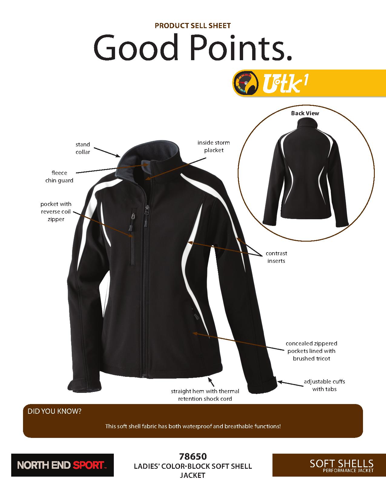 Ash City UTK 1 Warm.Logik 78650 - Enzo Ladies' Color-Block Soft Shell Jacket