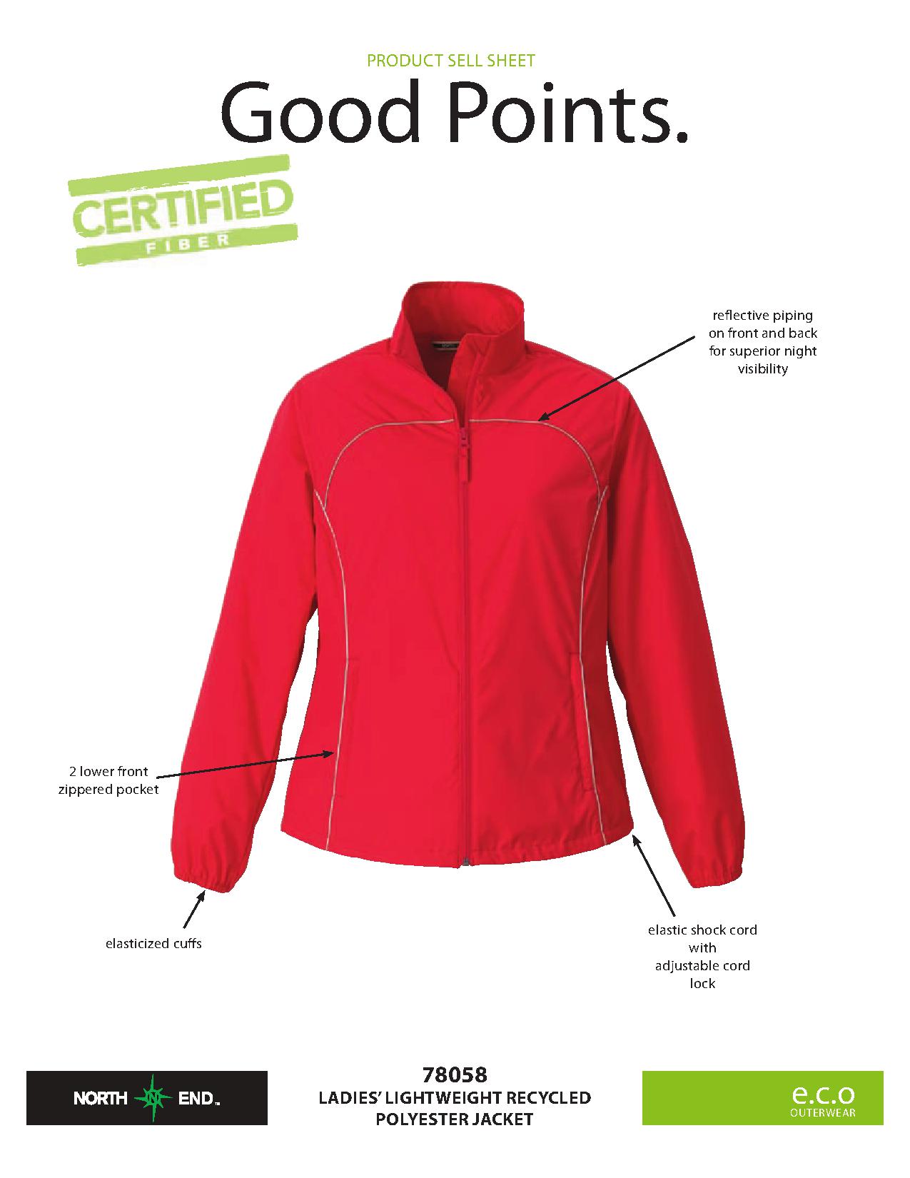 Ash City e.c.o Outerwear 78058 - Ladies' Lightweight Recycled Polyester Jacket
