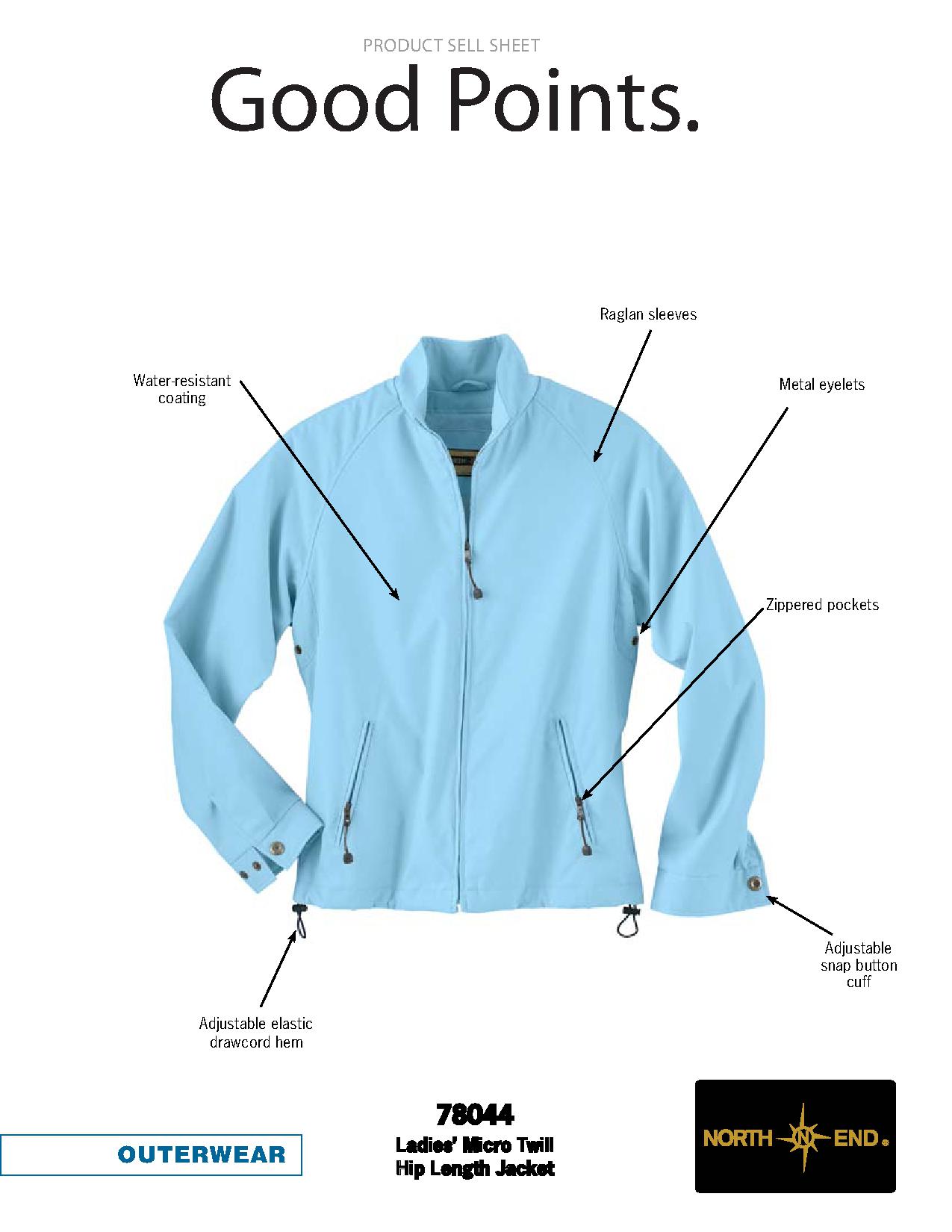 Ash City Lightweight 78044 - Ladies' Micro Twill Hip Length Jacket