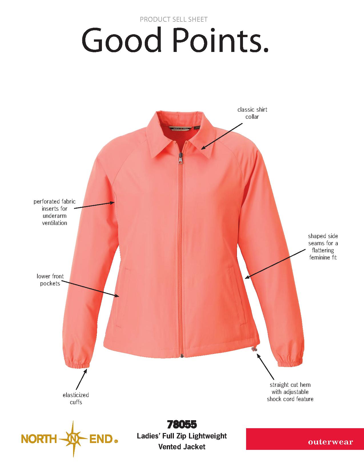 Ash City Lightweight 78055 - Ladies' Full-Zip Lightweight Vented Jacket