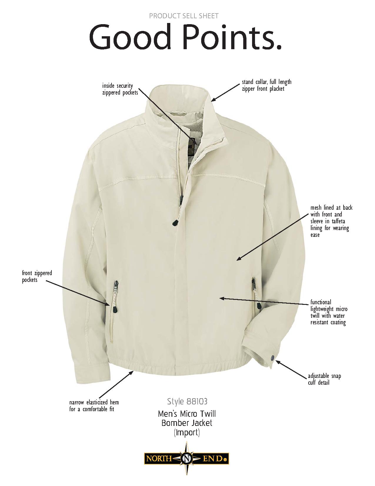 Ash City Lightweight 88103 - Men's Micro Twill Bomber Jacket