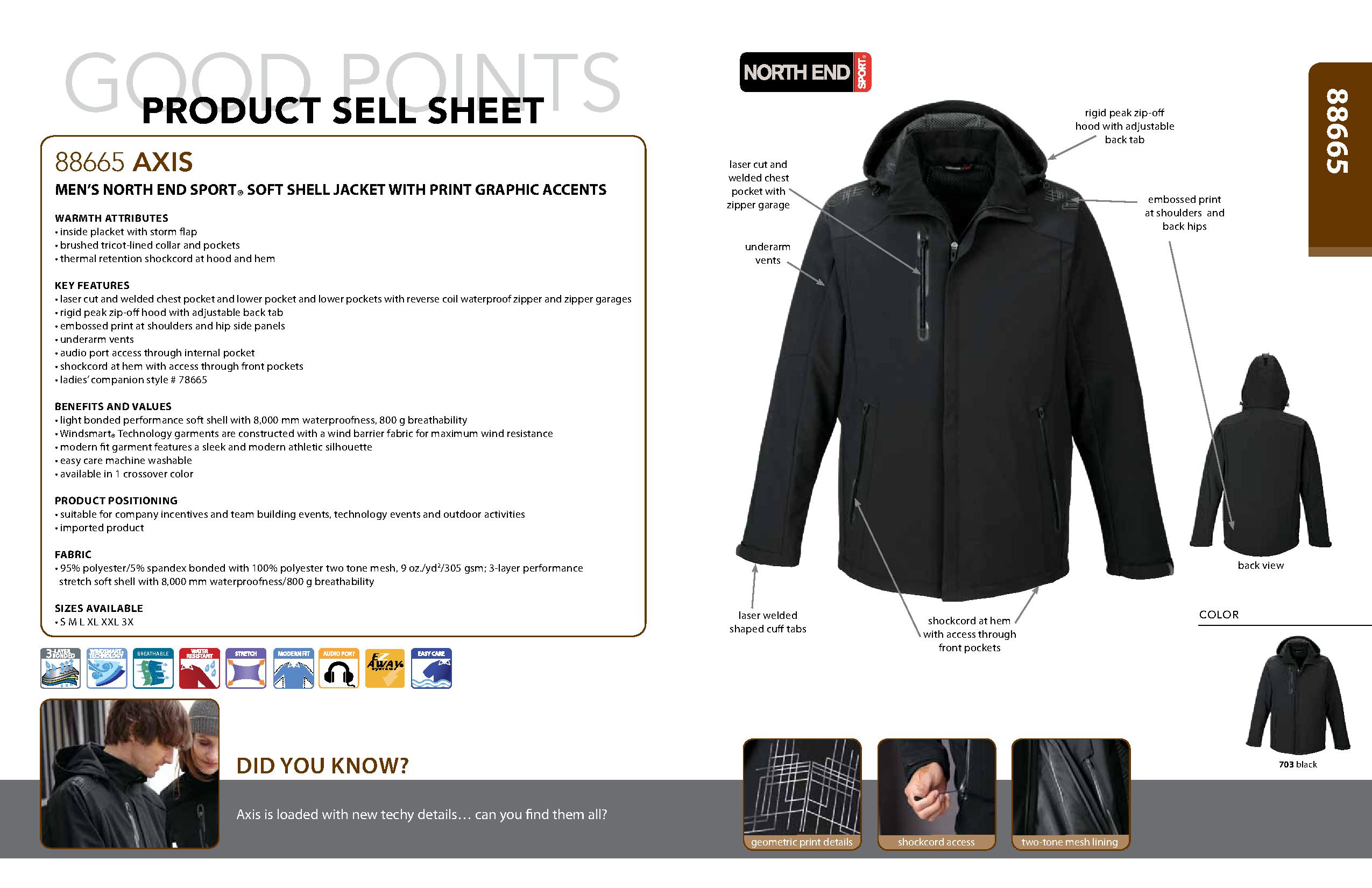 Ash City Soft Shells 88665 - Axis Men's Soft Shell Jacket With Print Graphic Accents