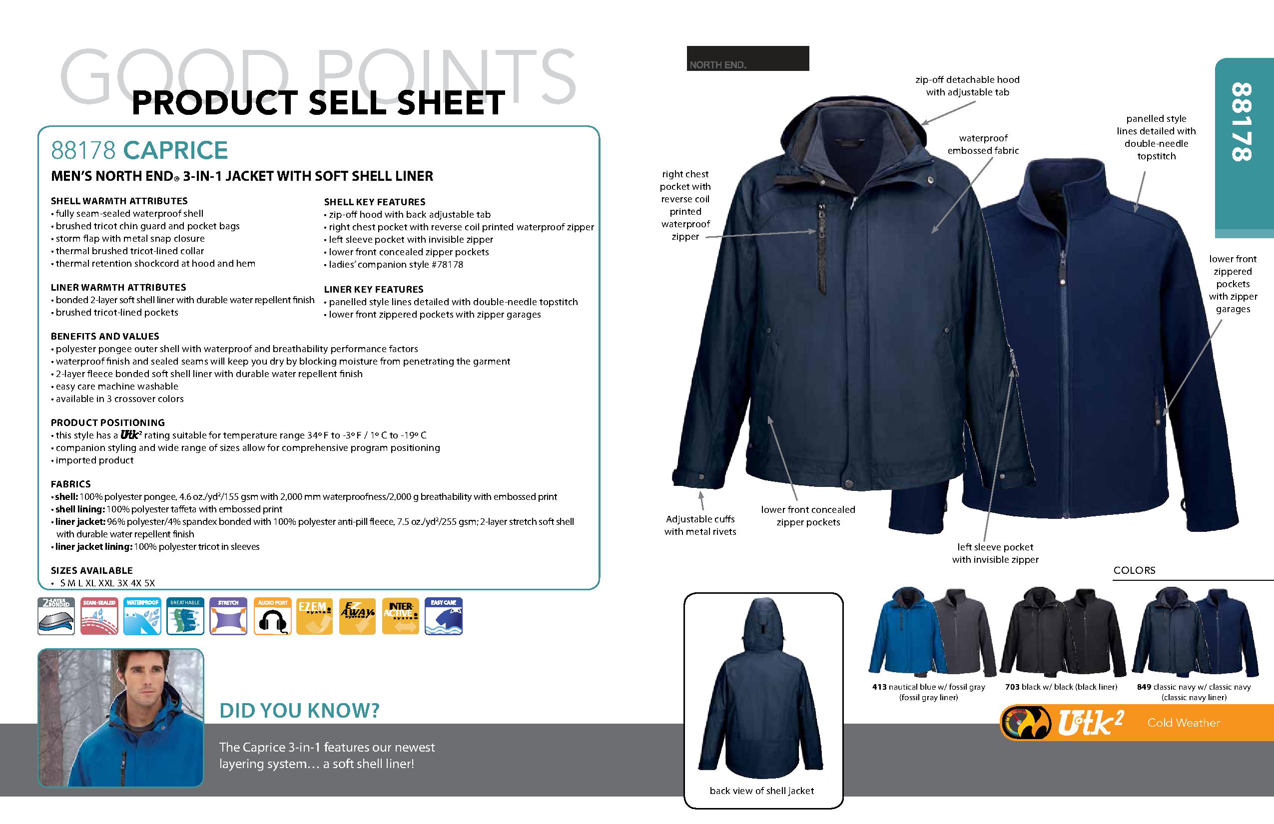 Ash City System Jackets 88178 - Caprice Men's 3-In-1 Jacket With Soft Shell Liner