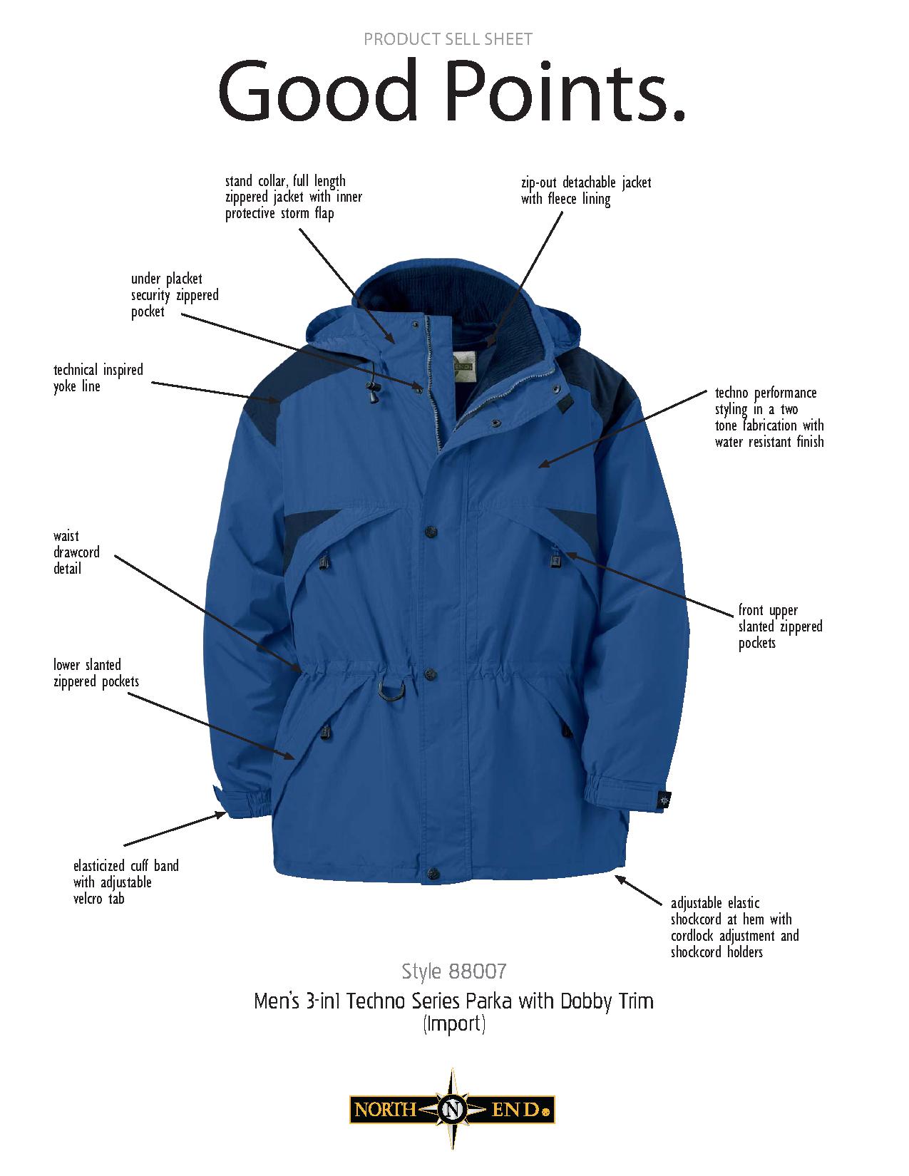 Ash City UTK 3 Warm.Logik 88007 - Men's 3-In-1 Techno Series Parka With Dobby Trim