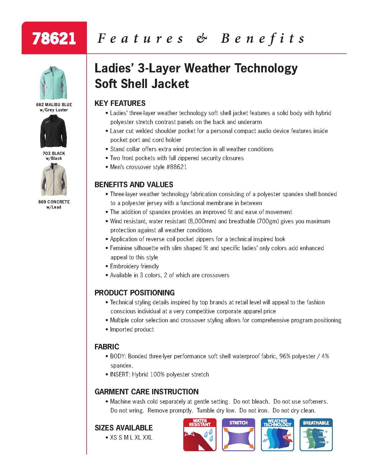 Ash City Lightweight 78621 - Ladies' 3-Layer Soft Shell Jacket