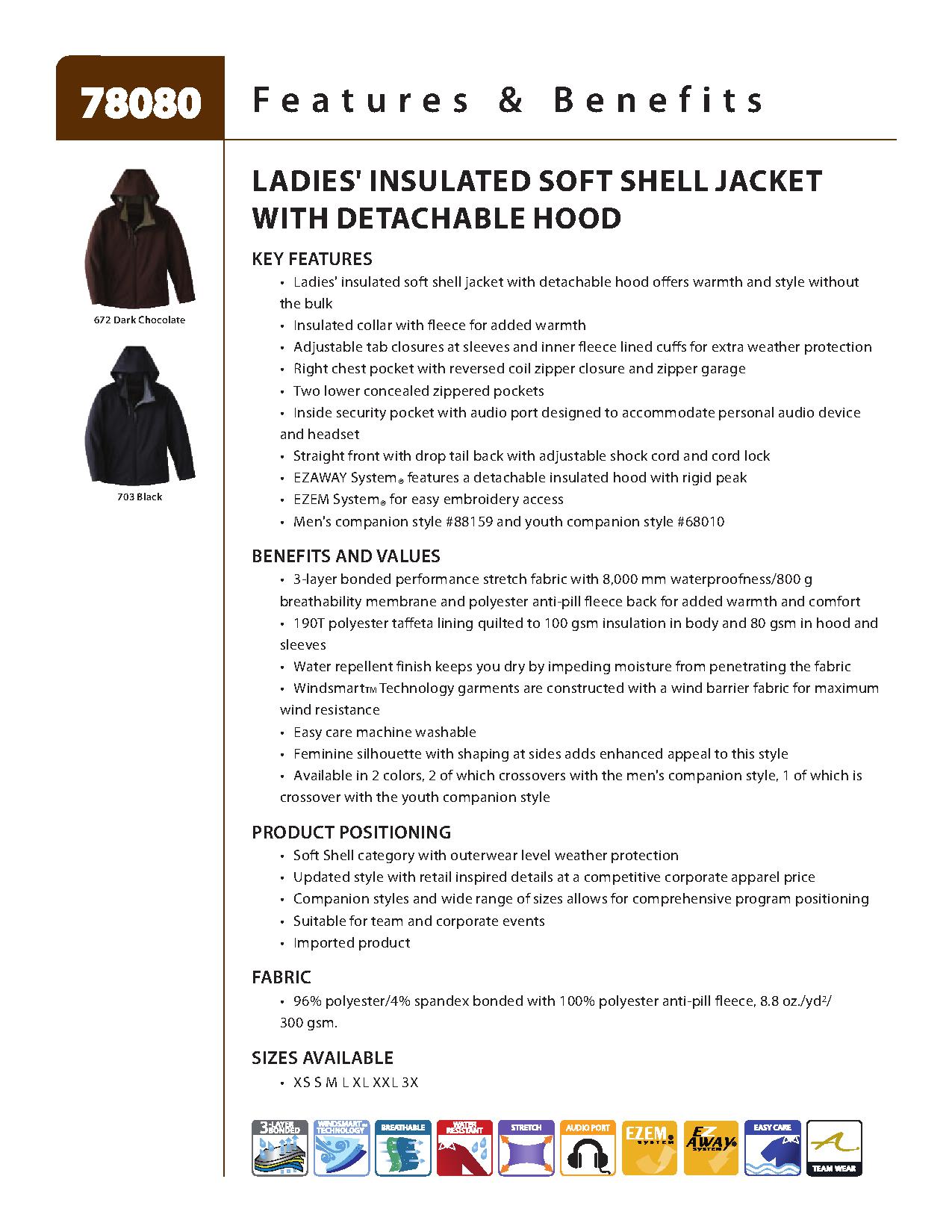 Ash City Performance Jackets 78080 - Glacier Ladies' InsulatedU Soft Shell Jacket With Detachable Hood