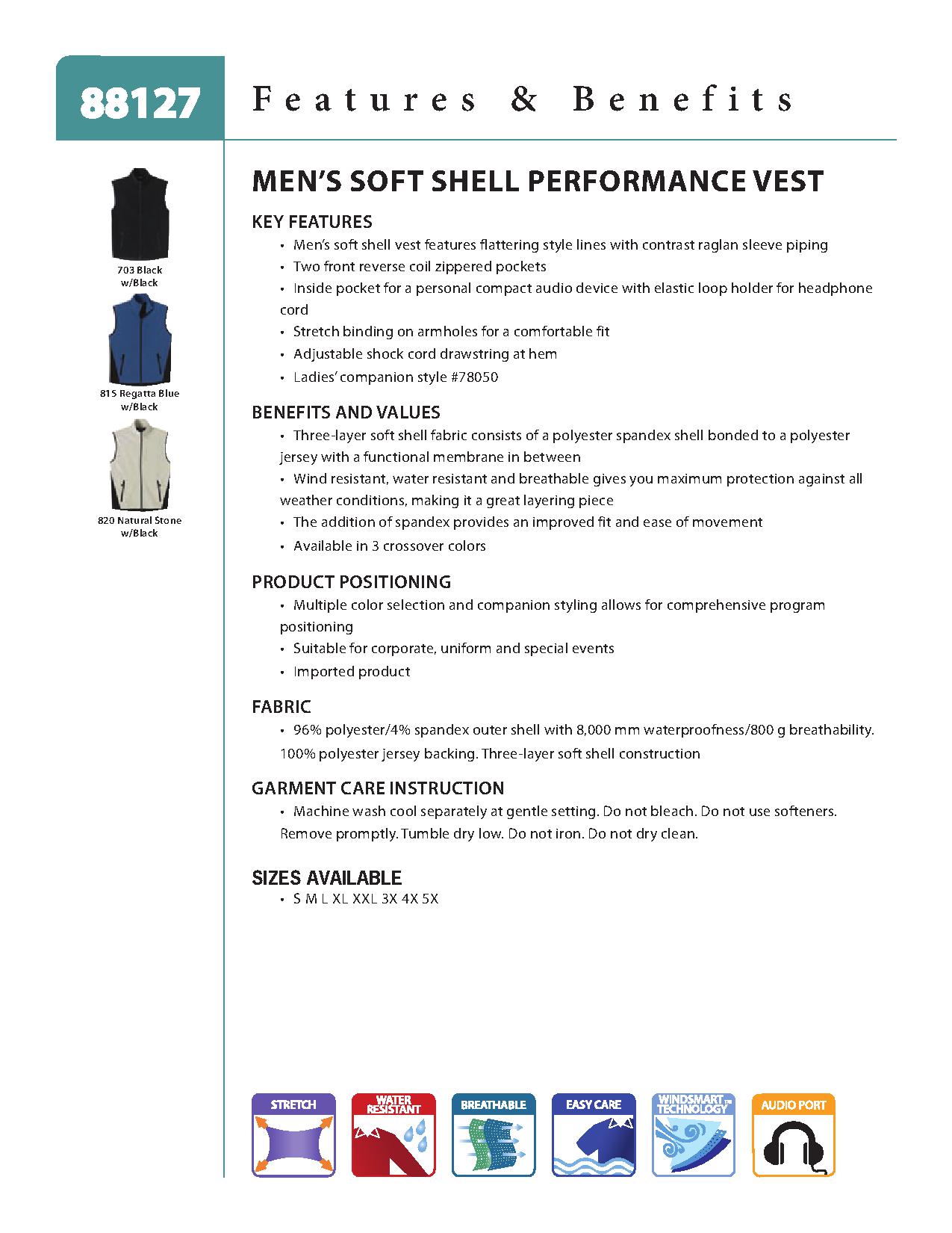 Ash City Soft Shells 88127 - Men's Soft Shell Performance Vest