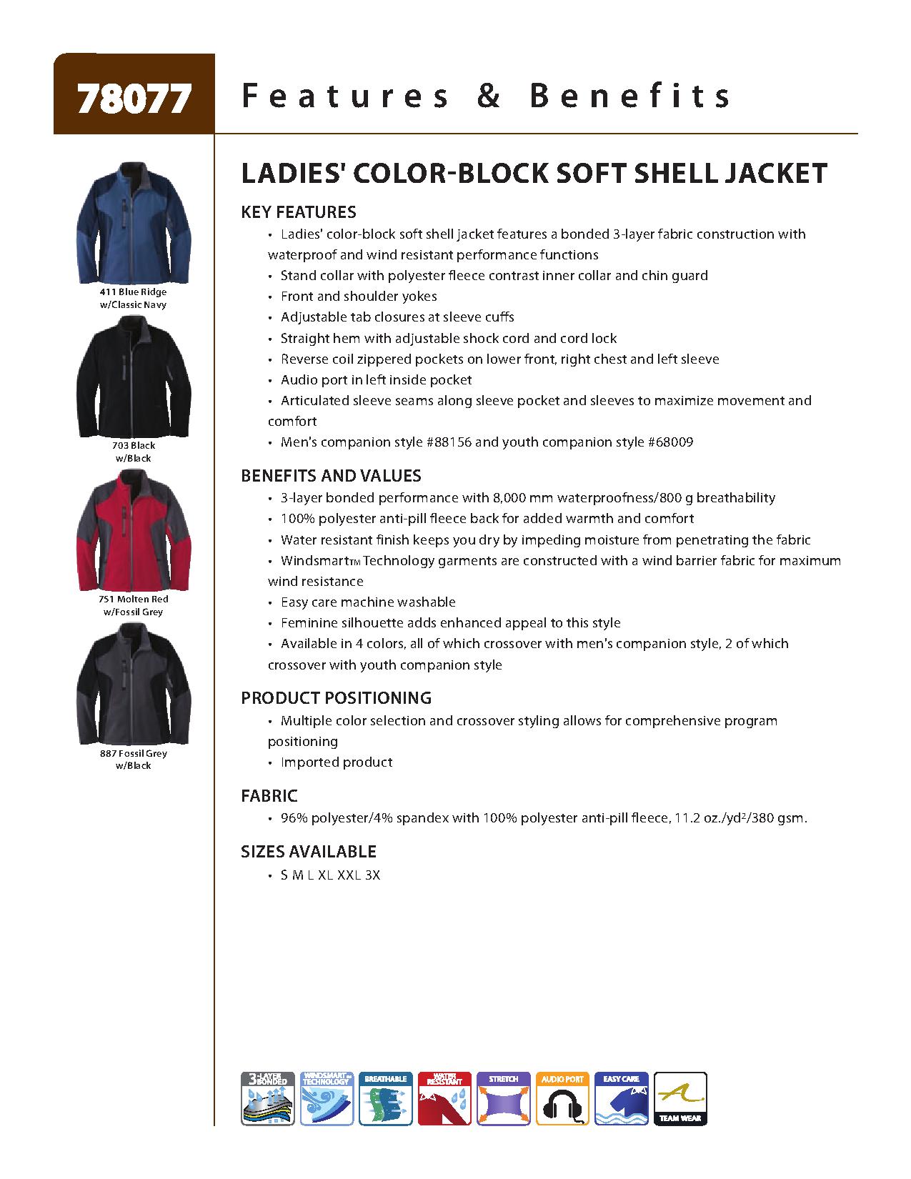 Ash City UTK 1 Warm.Logik 78077 - Compass Ladies' Color-Block Soft Shell Jacket