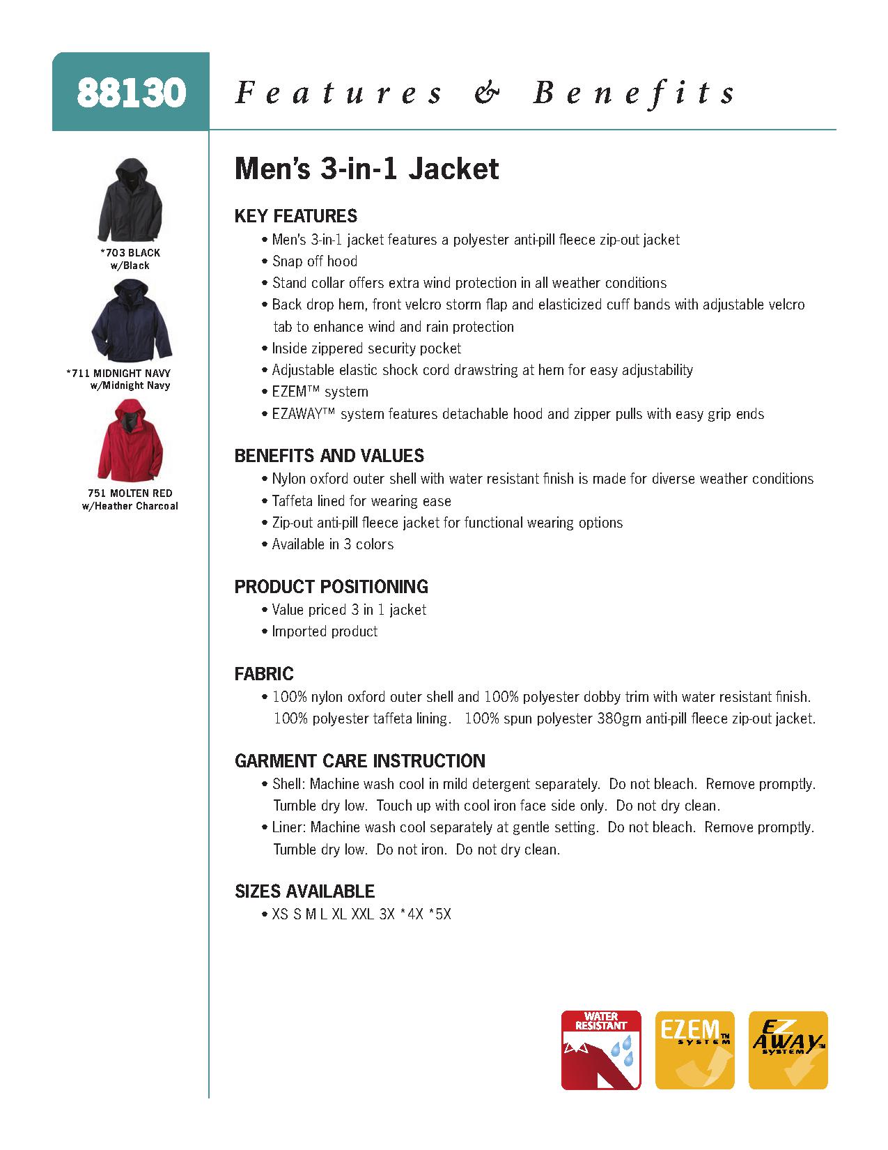 Ash City UTK 2 Warm.Logik 88130 - Men's 3-In-1 Jacket