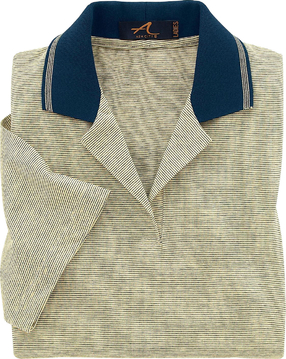 Ash City Jersey 125288 - Ladies' Mini Stripe Fine Jersey Polo