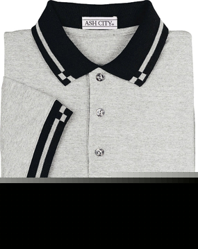 Ash City Jersey 225285 - Men's Mini Checker Trim Jersey Polo