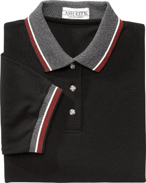 Ash City Pique 125229 - Ladies' Tri-Color Bridseye Trim Pique Polo