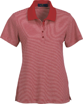 Ash City Pique 125293 - Ladies' Cotton Mini Stripe Polo