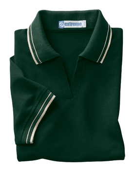 Ash City Pique 75010 - Ladies' Pique Polo With Textured Stripe Trim