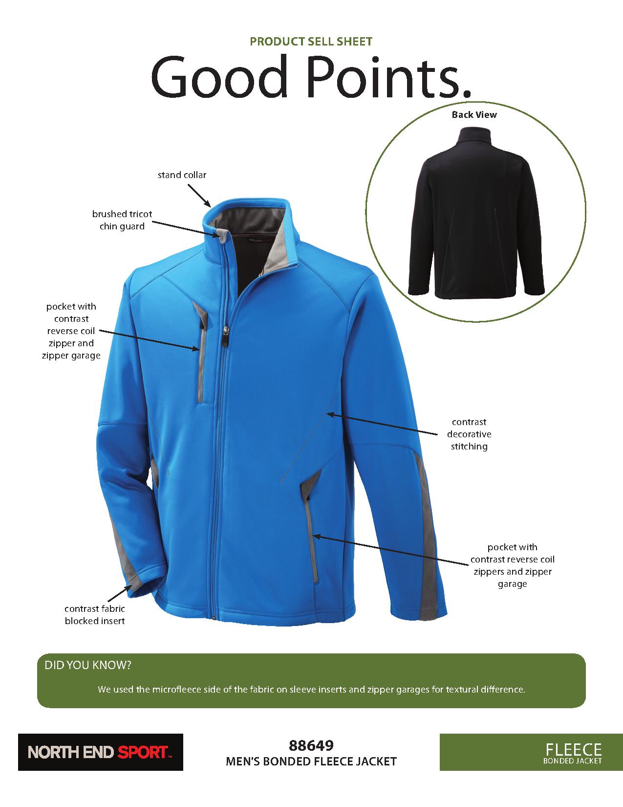 Ash City Bonded Fleece 88649 - Escape Men's Bonded Fleece Jacket