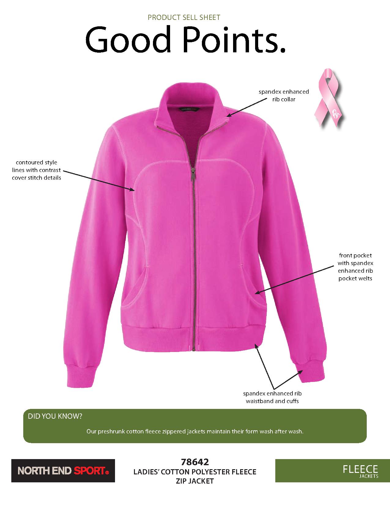 Ash City Cotton/Poly Fleece 78642 - Ladies' Cotton Polyester Fleece Zip Jacket