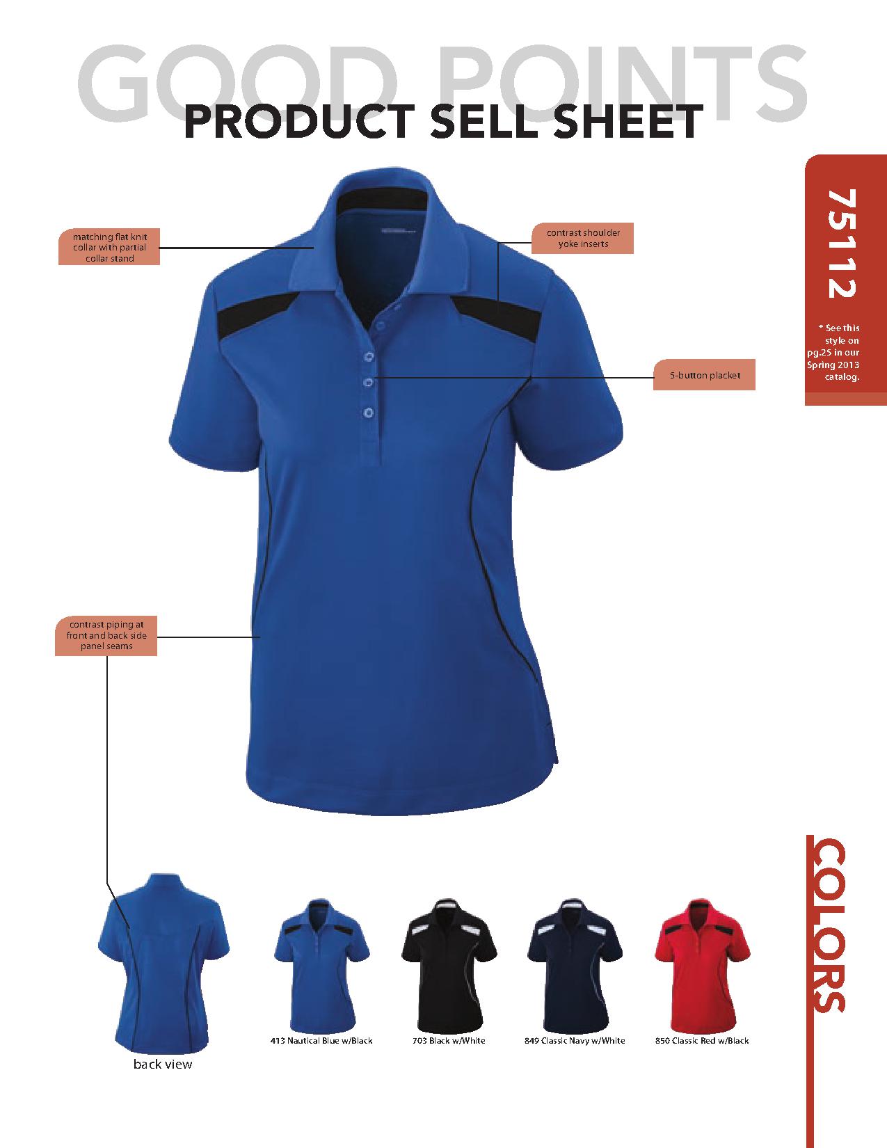 Ash City e.c.o Knits 75112 - Tempo Polo Ladies' Recycled polyester Performance Polo