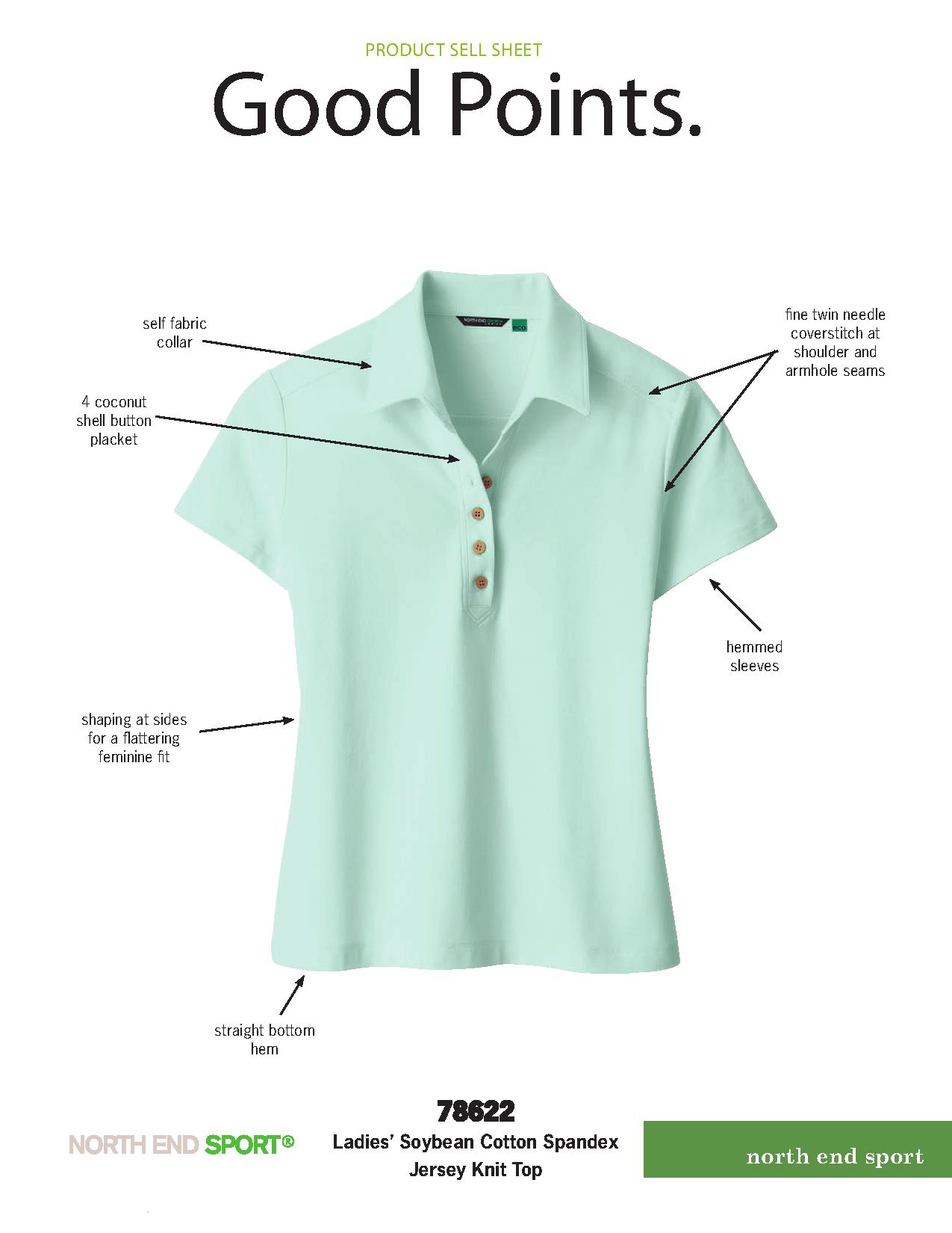 Ash City e.c.o Knits 78622 - Ladies' Soybean Cotton Spandex Jersy Polo