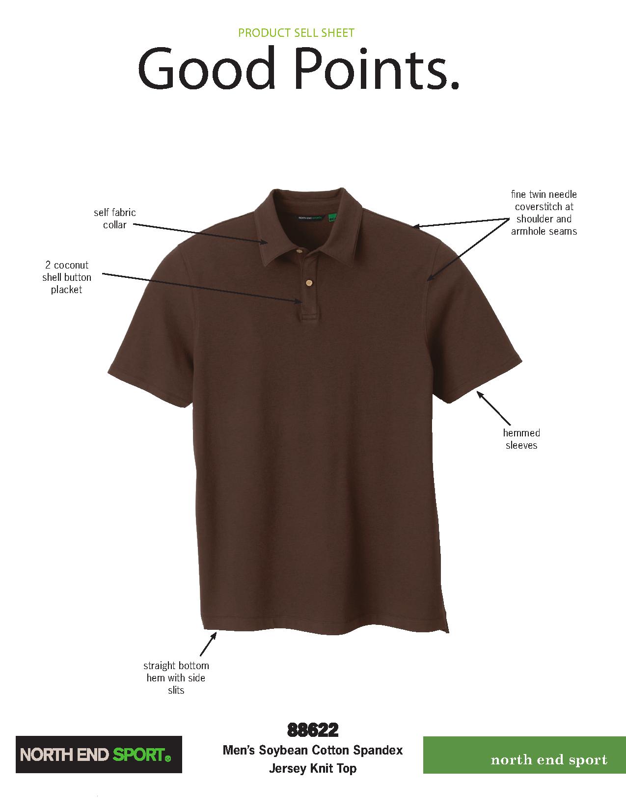 Ash City e.c.o Knits 88622 - Men's Soybean Cotton Spanddex Jersey Polo
