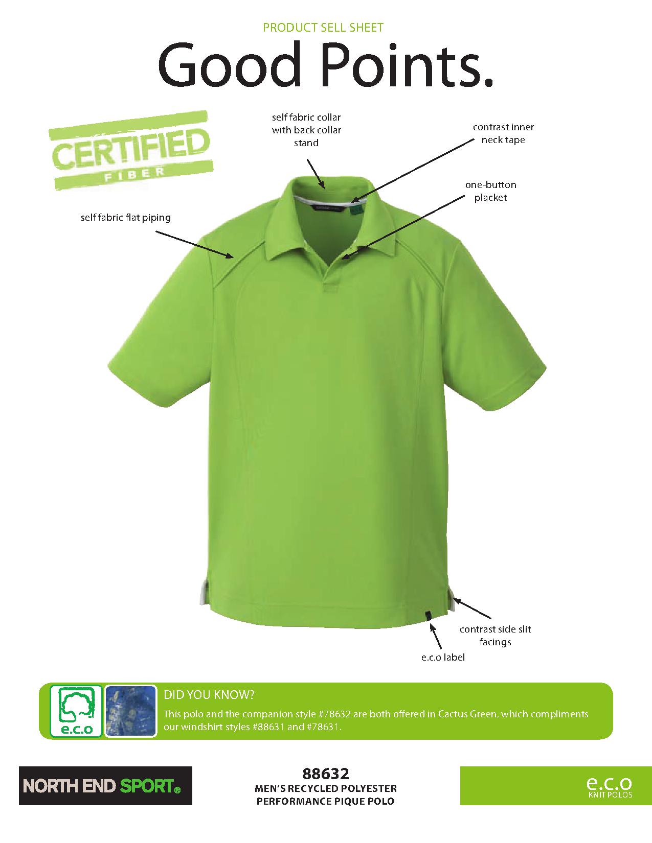 Ash City e.c.o Knits 88632 - Men's Recycled Polyester Performance Pique Polo