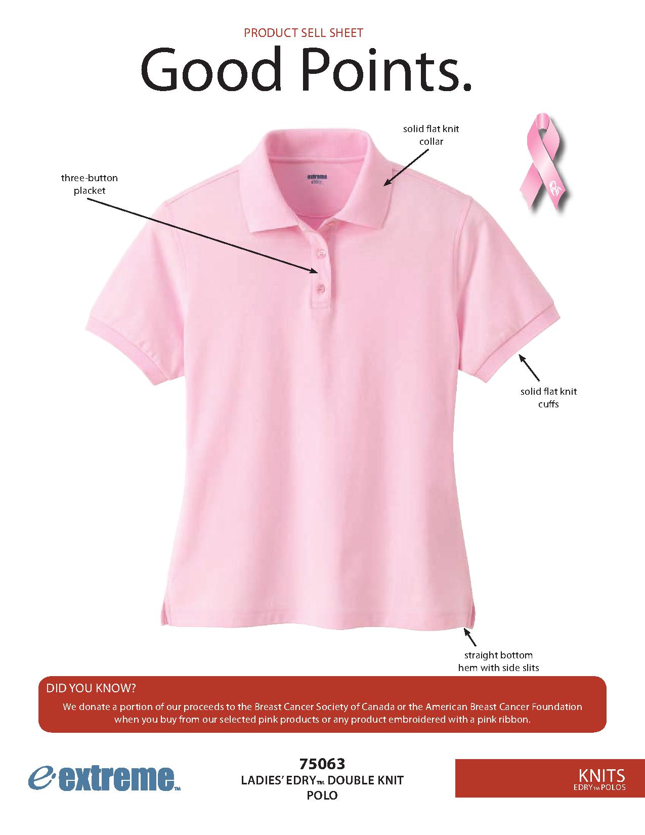 Ash City Edry 75063 - Ladies' Edry Double Knit Polo