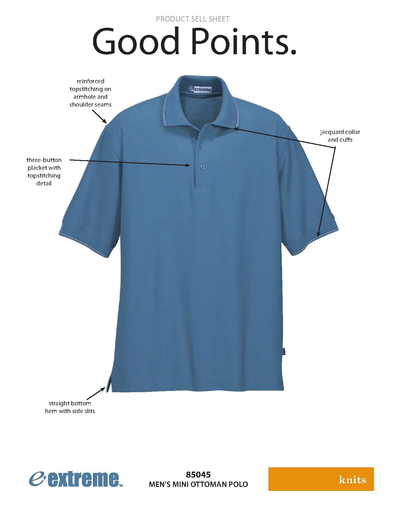 Ash City Edry 85045 - Men's Mini Ottoman Polo