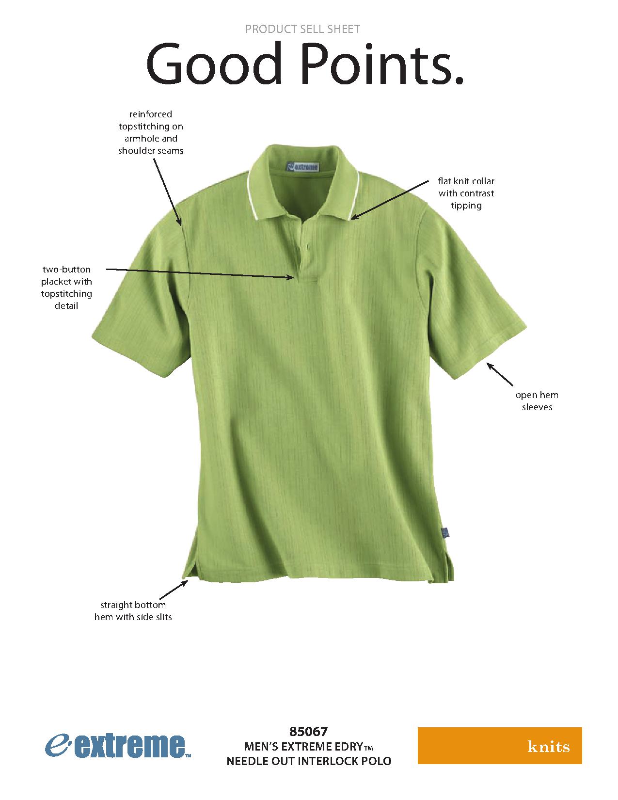 Ash City Edry 85067 - Men's Edry Needle Out Interlovk Polo