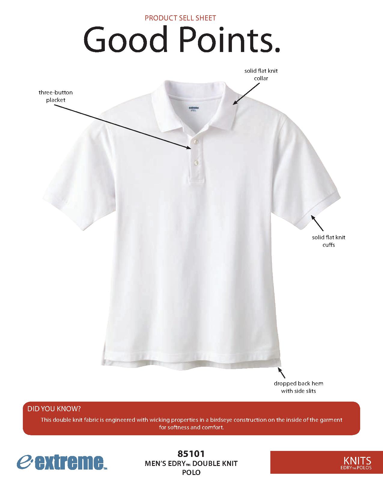 Ash City Edry 85101 - Men's Edrytm Double Knit Polo