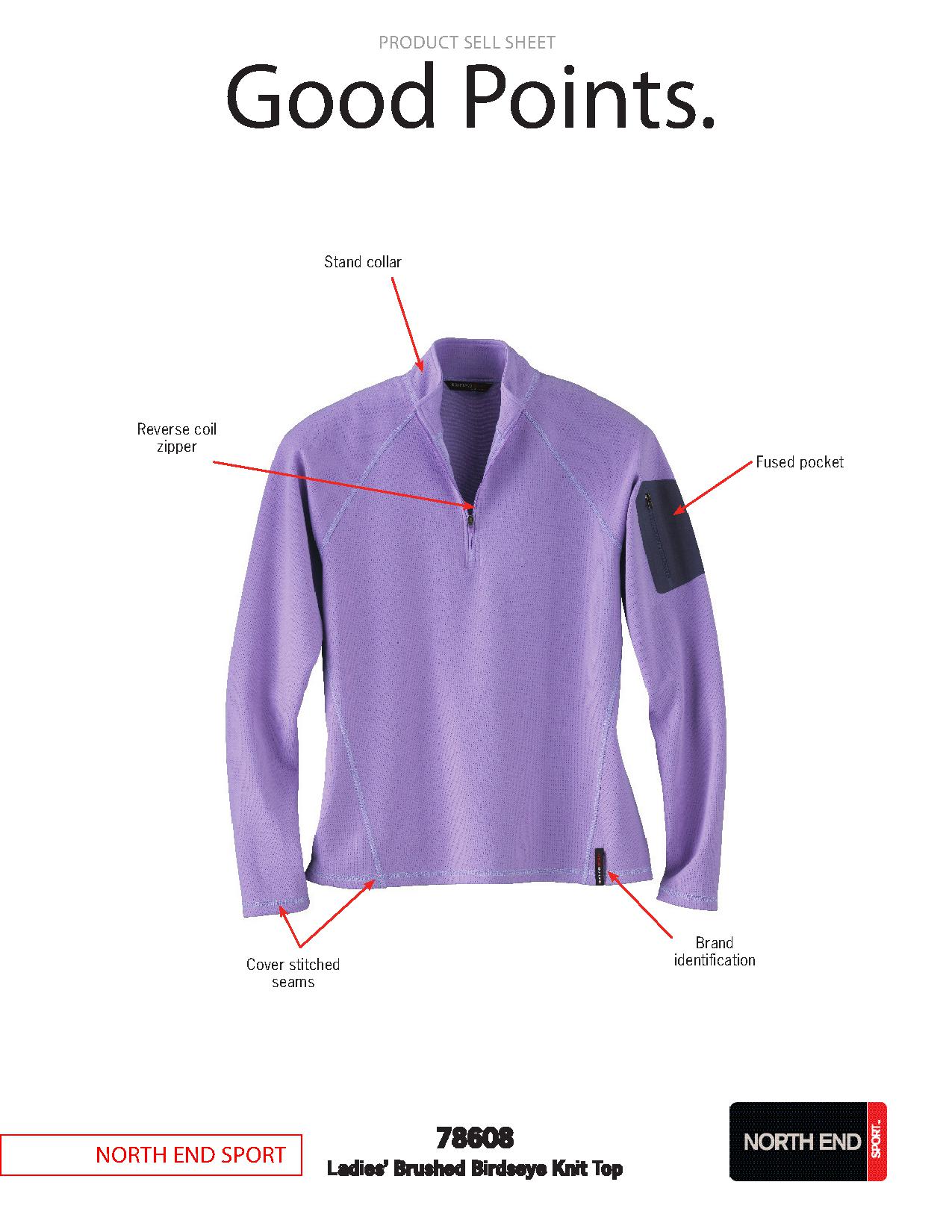 Ash City Jersey 78608 - Ladies' Brushed Bridseye Mock Neck