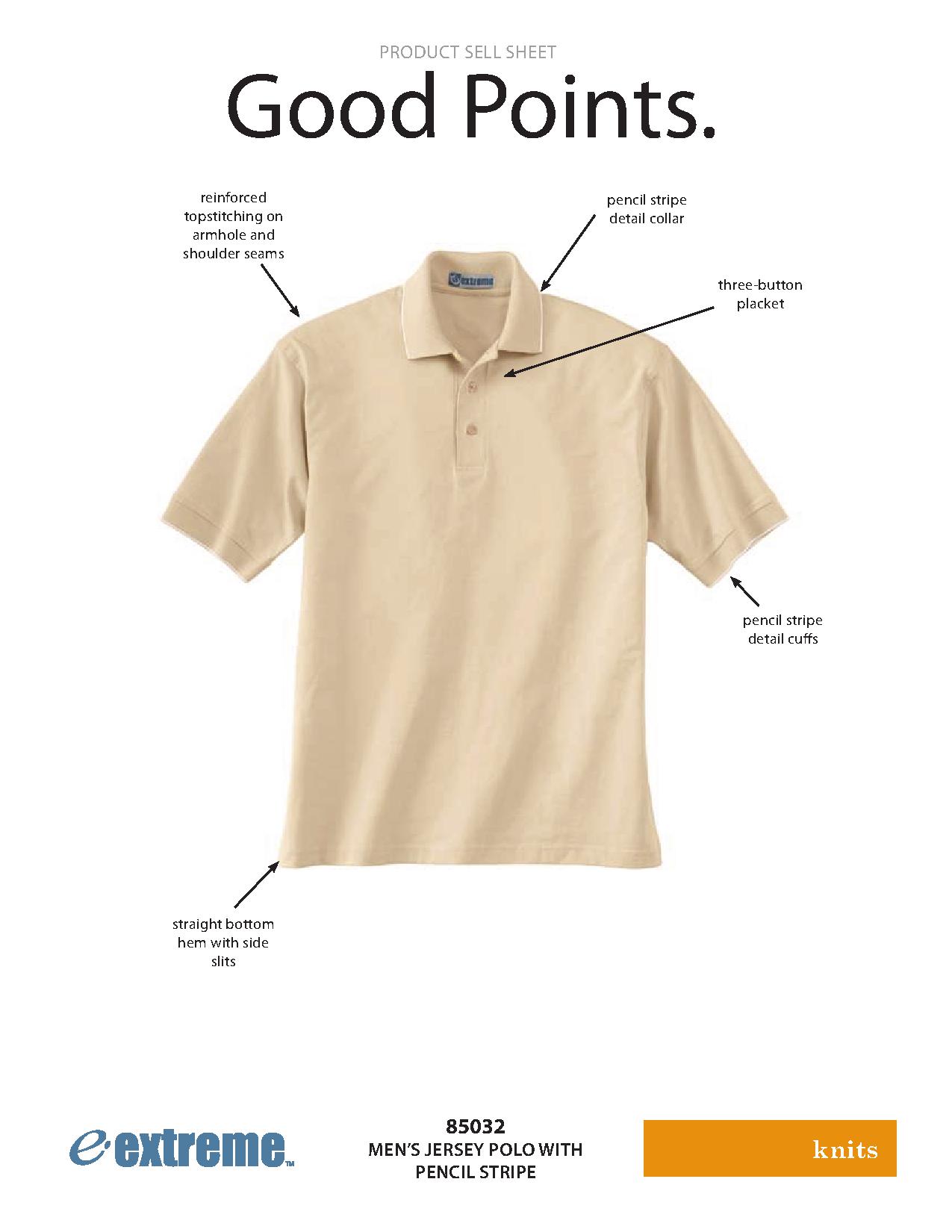 Ash City Jersey 85032 - Men's Jersey Polo With Pencil Stripe