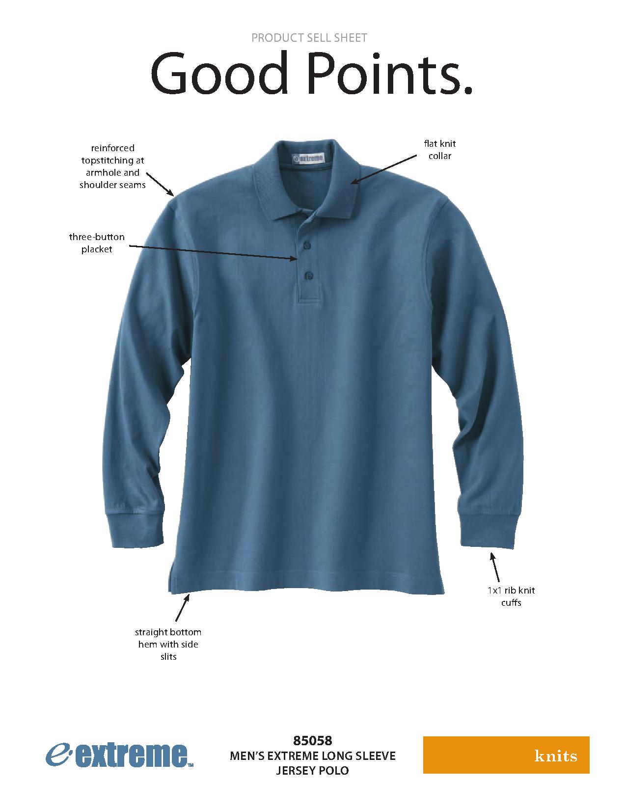 Ash City Jersey 85058 - Men's Long Sleeve Jersey Polo