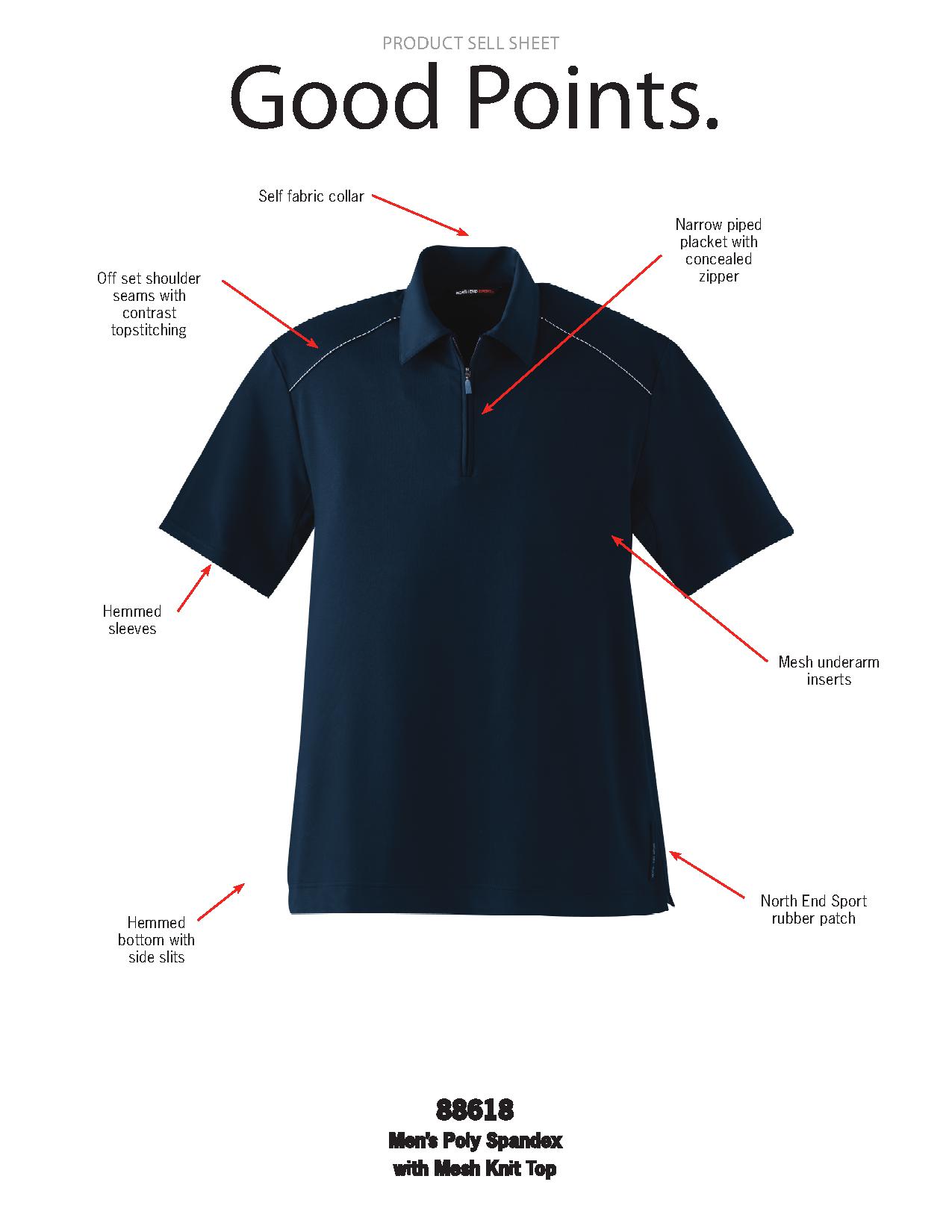 Ash City Performance 88618 - Men's Poly Spandex Polo With Mesh