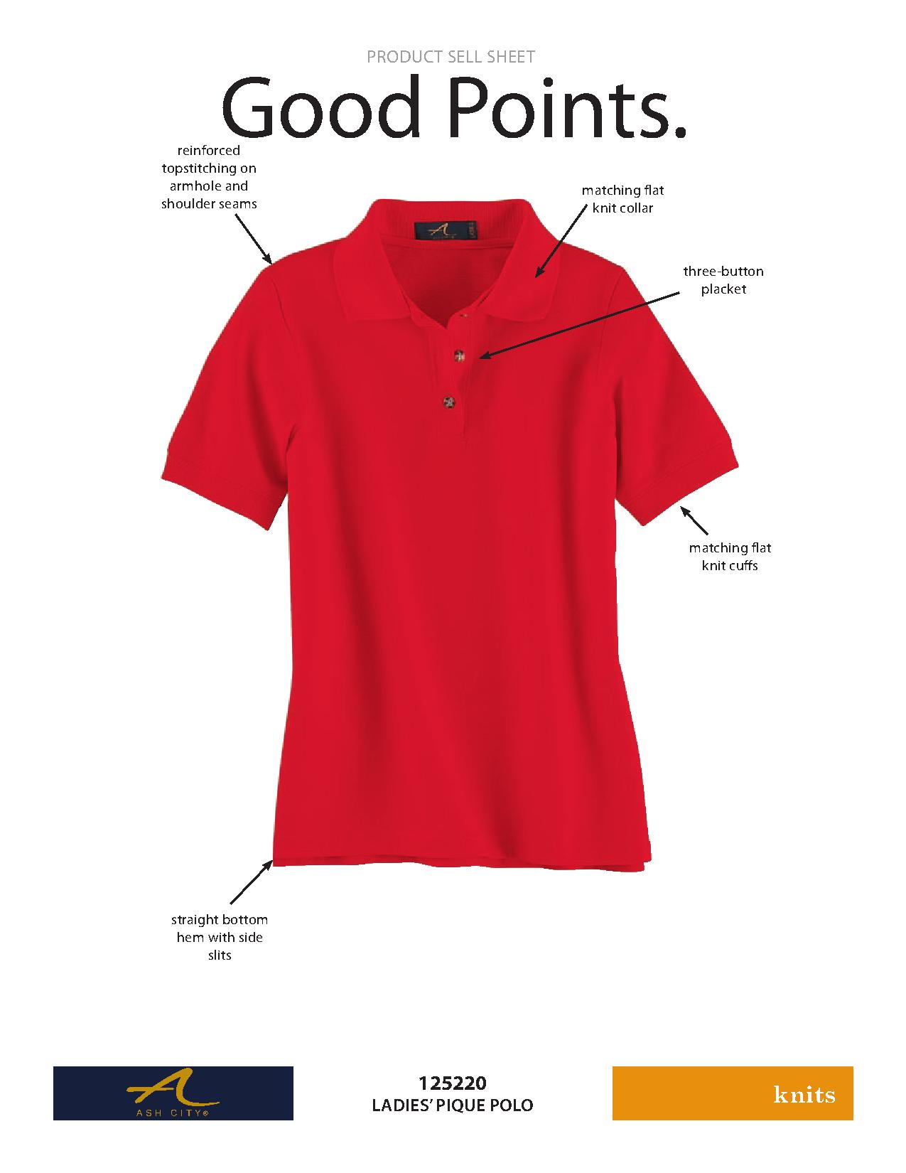 Ash City Pique 125220 - Ladies' Pique Polo