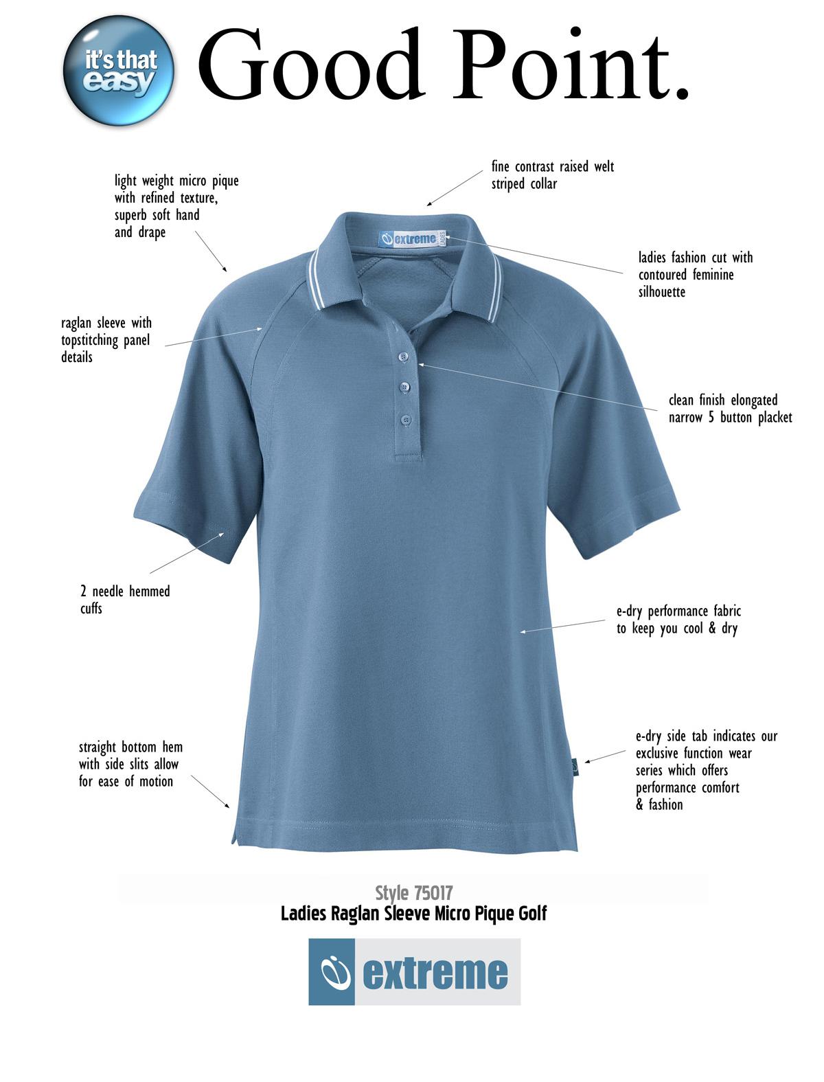 Ash City Pique 75017 - Ladies' Edrytm Micro Pique Polo