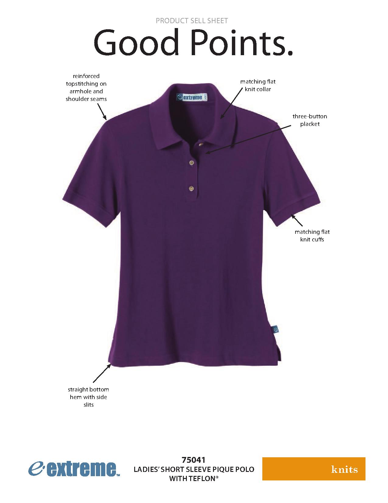 Ash City Pique 75041 - Ladies' Short Sleeve Extreme Pique Polo With Teflon