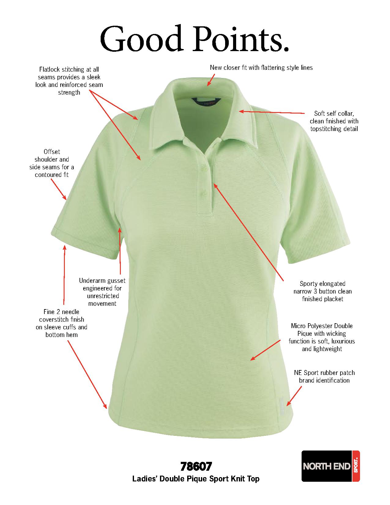 Ash City Pique 78607 - Ladies' Double Pique Knit Top