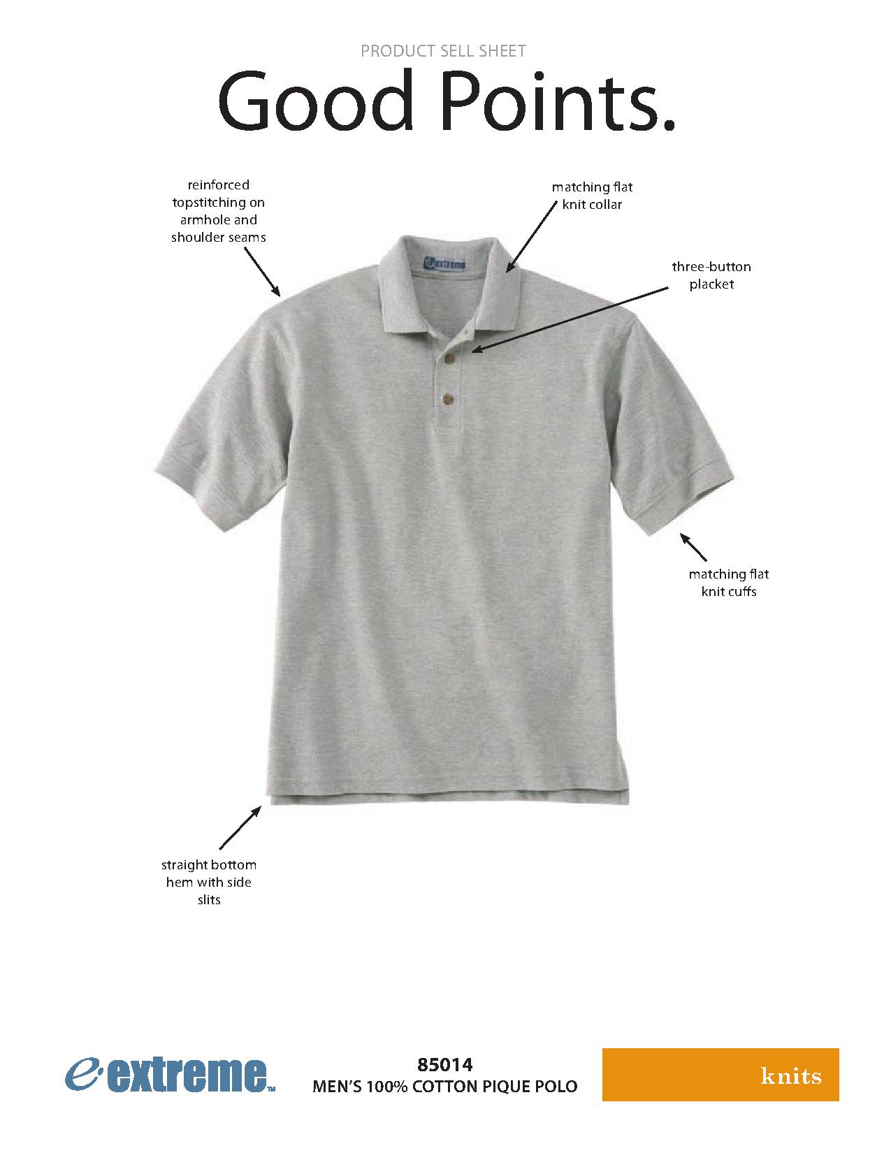 Ash City Pique 85014 - Men's One Hundred Percent Cotton Pique Polo