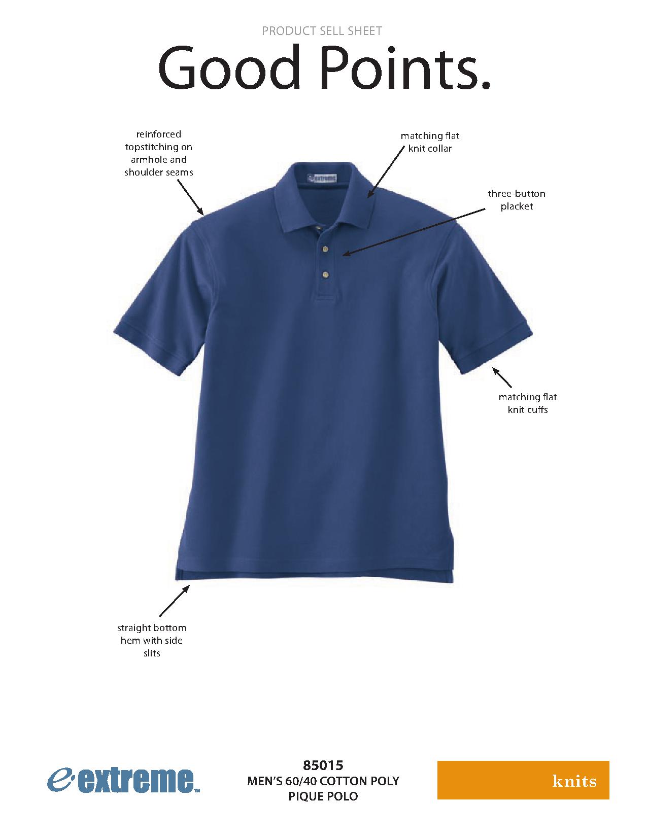 Ash City Pique 85015 - Men's Extreme Cotton Blend Pique Polo