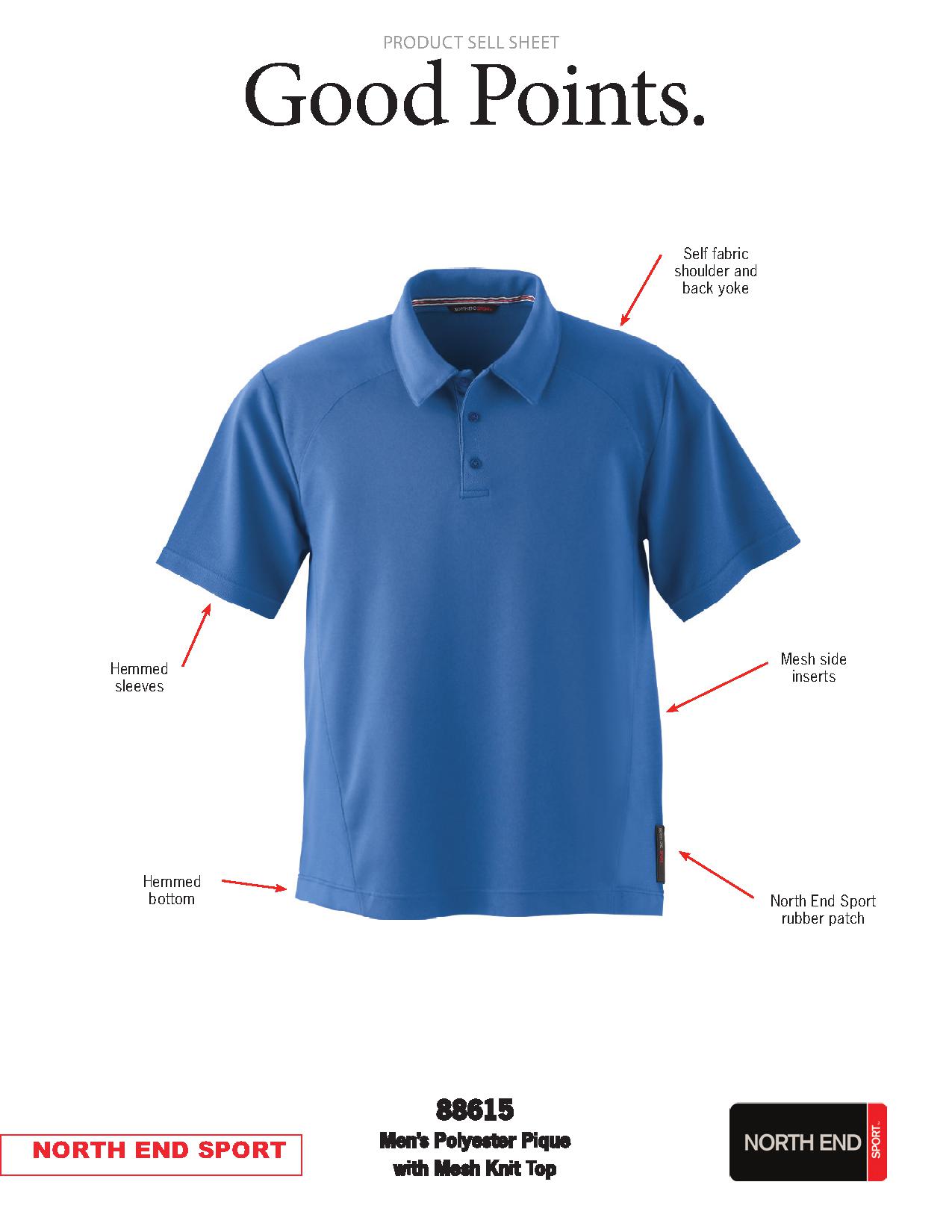 Ash City Pique 88615 - Men's Polyester Pique Polo With Mesh