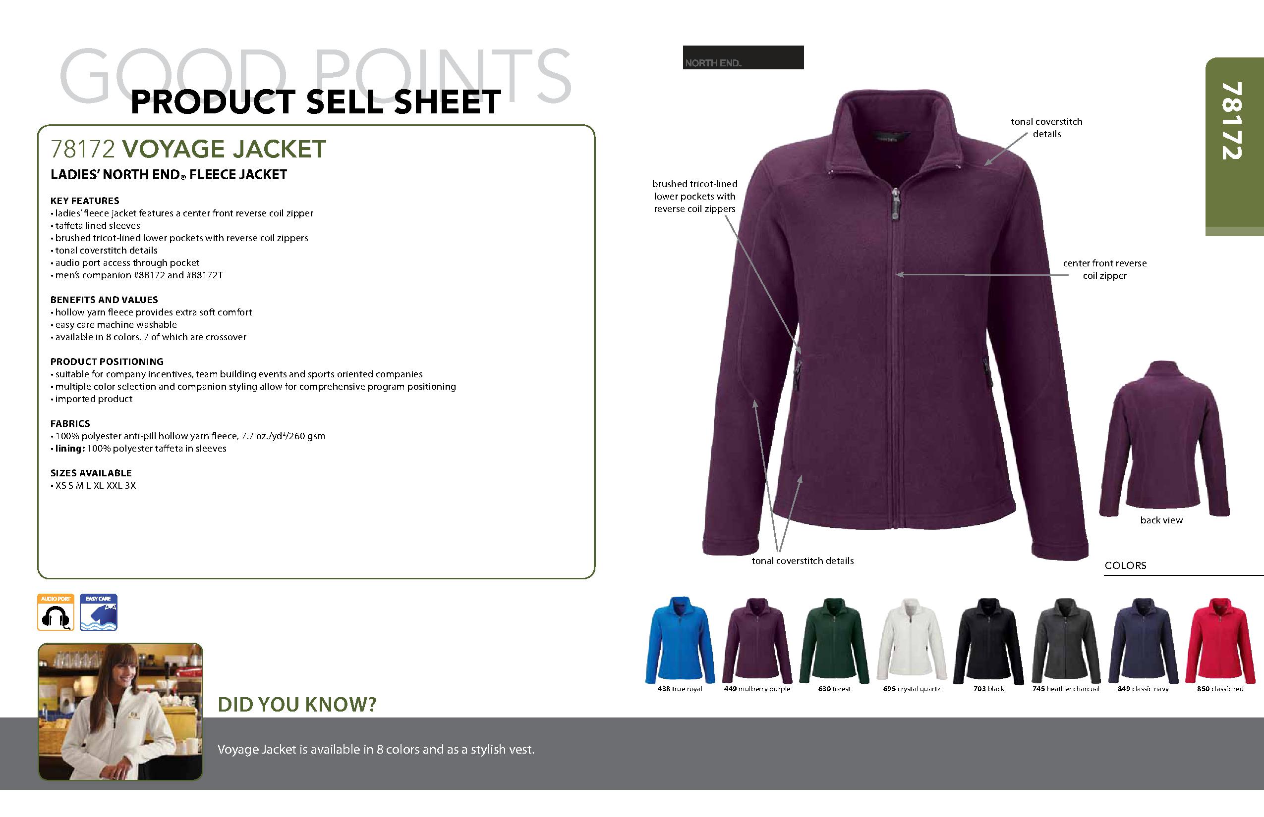 Ash City Poly Fleece 78172 - Voyage Ladies' Fleece Jacket
