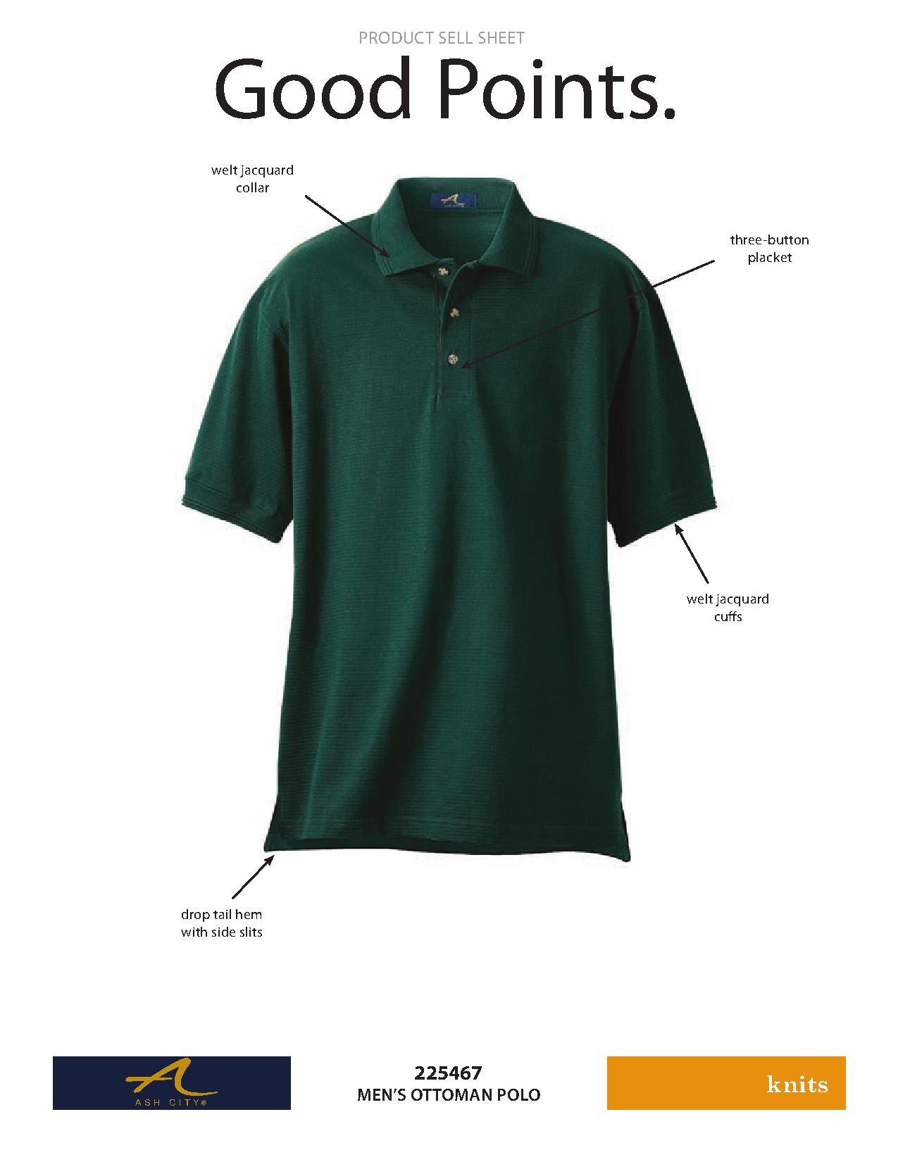 Ash City Textured 225467 - Men's Ottoman Polo