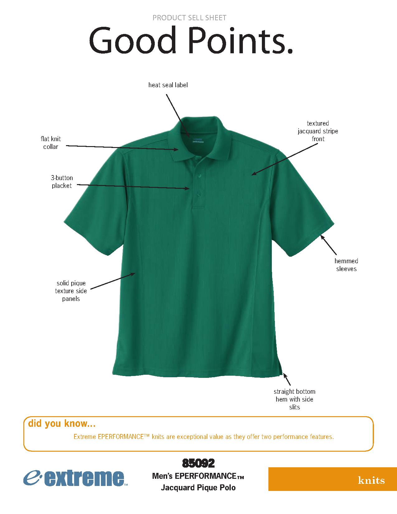 Ash City Textured 85092 - Men's Eperformance Jacquard Pique Polo