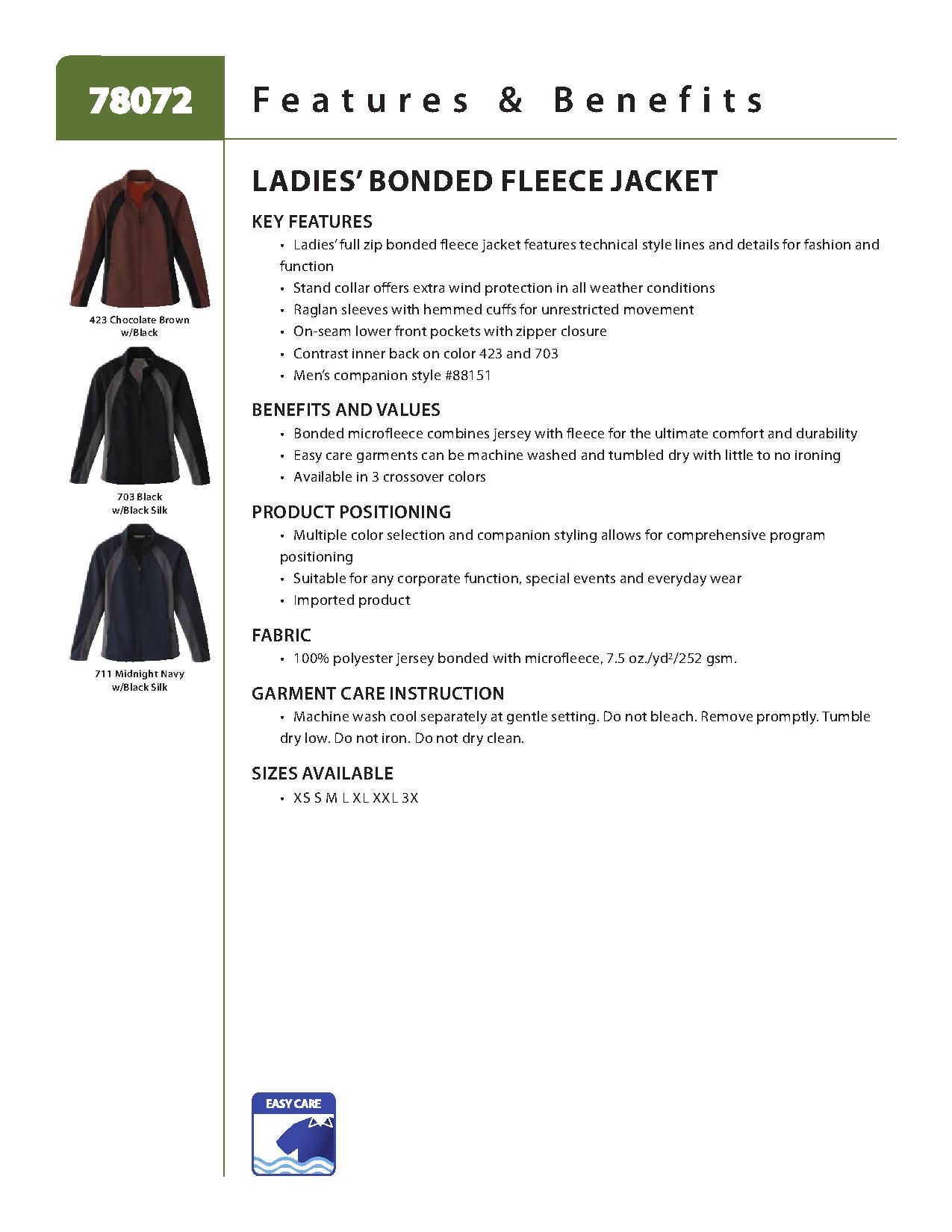 Ash City Bonded Fleece 78072 - Ladies' Bonded Fleece Jacket