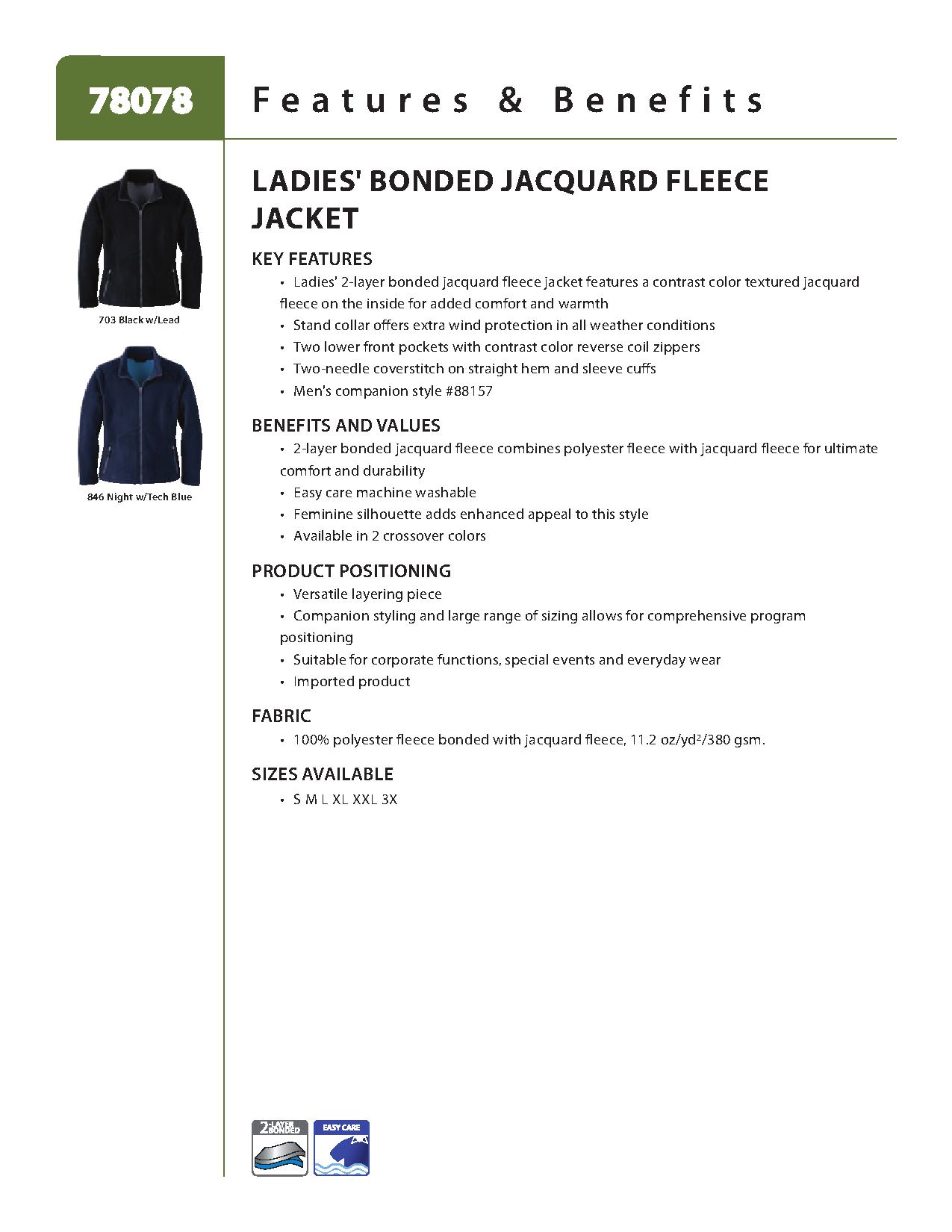 Ash City Bonded Fleece 78078 - Ladies' Bonded Jacquard Fleece Jacket