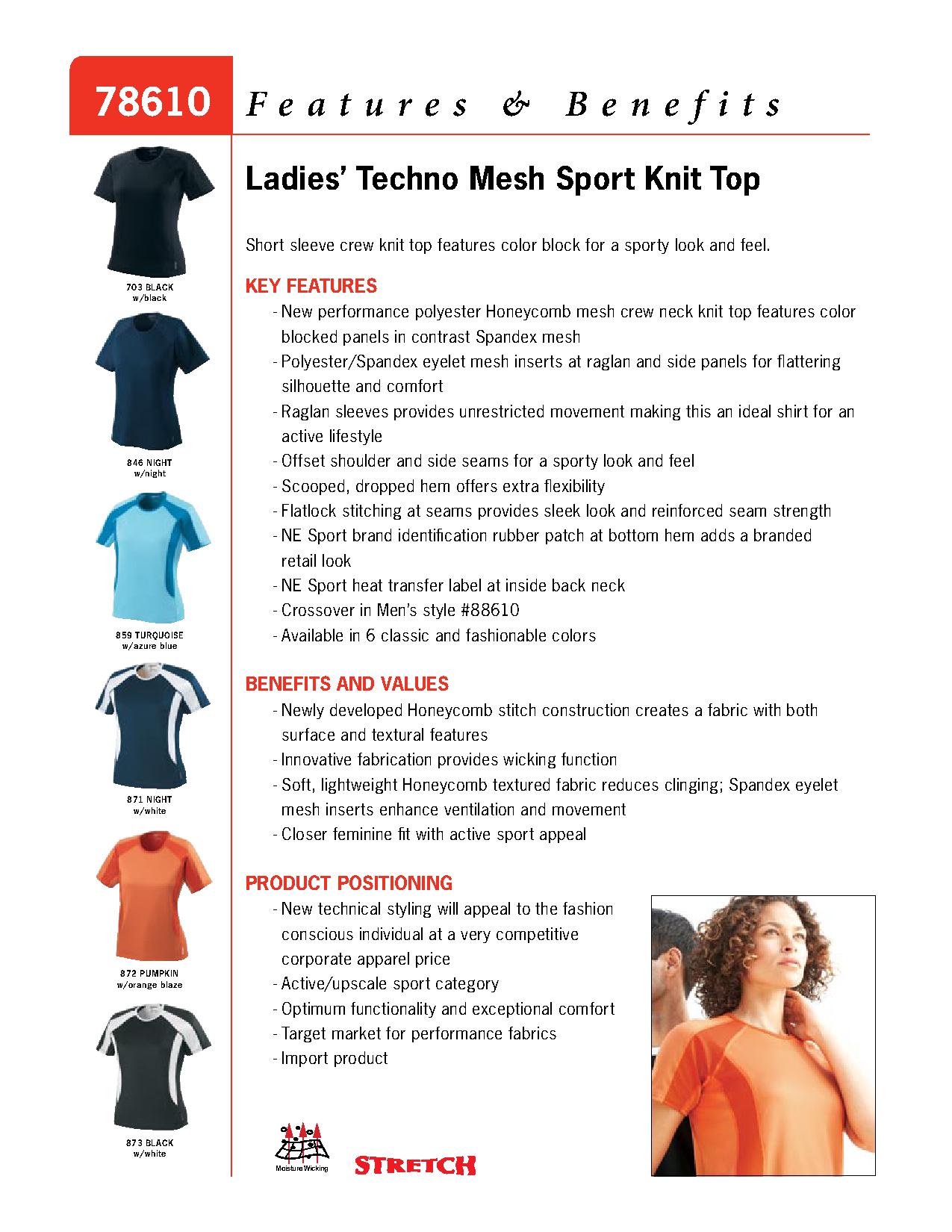 Ash City Performance 78610 - Ladies' Techno Mesh Knit Top
