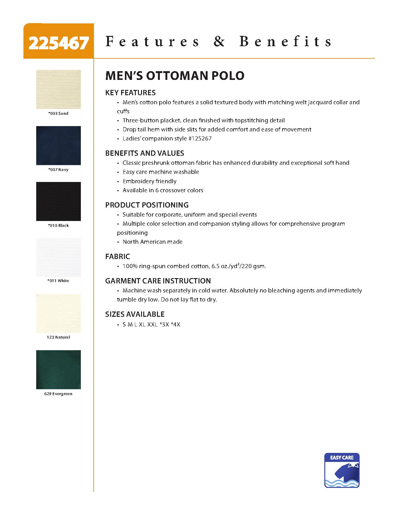 Ash City Textured 225467 - Men's Ottoman Polo