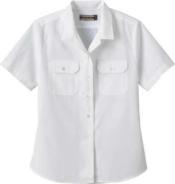 Ash City Uniform Shirts 77702 - Ladies' Soil Release Short Sleeve Broadcloth Shirt
