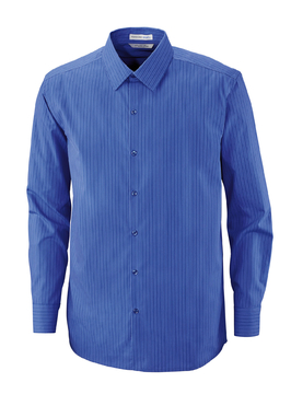 Ash City Wrinkle Free 88674 - Boardwalk Men's Wrinkle Free 2-Ply 80's Cotton Stripe Stripe Taped Shirt